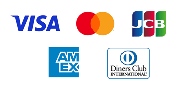 Visa/Mastercard/JCB/American Express/Diners Club